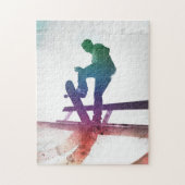 Funky Skateboarder Schaats Kind Legpuzzel (Verticaal)