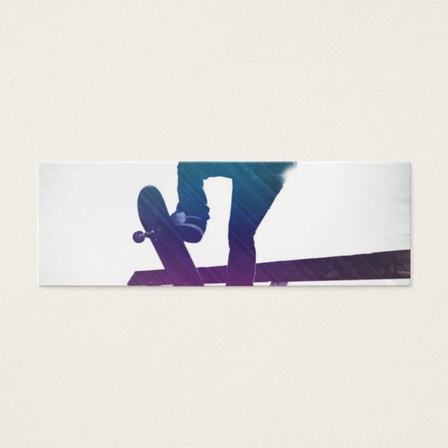 Funky Skateboarder Schaats Kind Mini Visitekaartjes (Voorkant)