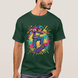 Funky Skater Boy Grafische T-Shirt