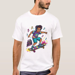 Funky Skater Boy Grafische T-Shirt