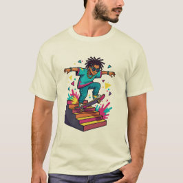 Funky Skater Boy Grafische T-Shirt
