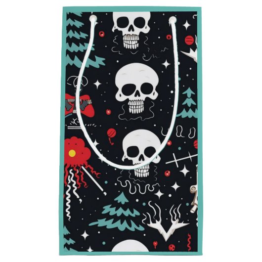 Funky Skull Gift Bag Klein Cadeauzakje (Voorkant)