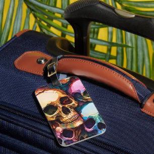 Funky Skulls Bagagelabel