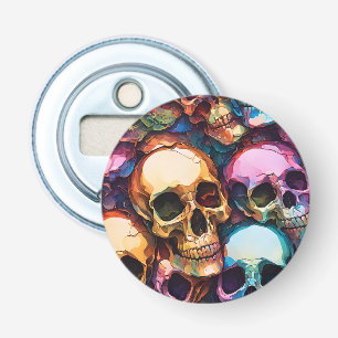Funky Skulls Button Flesopener