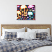 Funky Skulls Canvas Afdruk (Insitu (Slaapkamer))