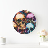 Funky Skulls Grote Klok (Huis)