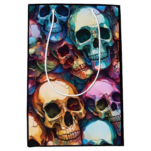 Funky Skulls Medium Cadeauzakje (Voorkant)