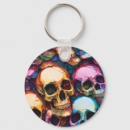 Funky Skulls Sleutelhanger (Voorkant)