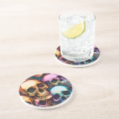 Funky Skulls Zandsteen Onderzetter (Zijkant)