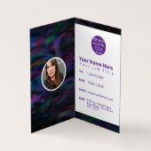 Funky smokey zuivert waterkleurontwerp visitekaartje (Binnen)