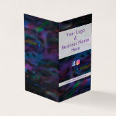 Funky smokey zuivert waterkleurontwerp visitekaartje (Buitenkant)