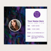 Funky smokey zuivert waterkleurontwerp visitekaartje (Binnenkant ongevouwen)