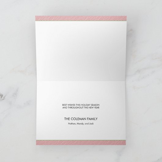 Funky Snapshots Holiday Photo Card Feestdagen Kaart (Binnen)