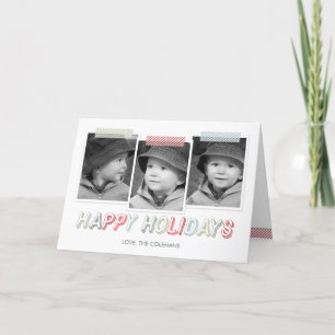 Funky Snapshots Holiday Photo Card Feestdagen Kaart
