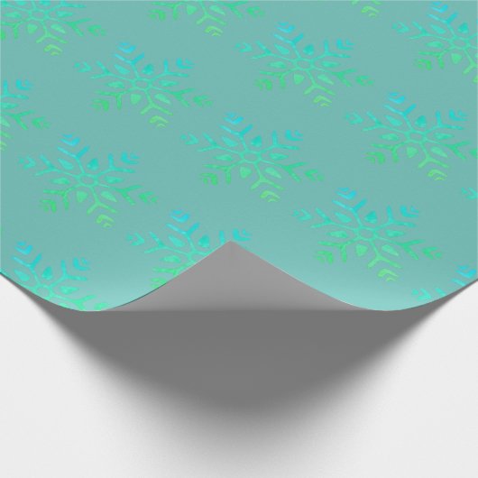 Funky Sneeuwvlokken Cadeaupapier (Hoek)