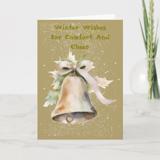 Funky Snow Bell Celebration Card Kaart (Voorkant)