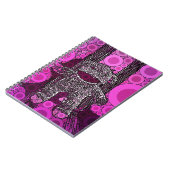 Funky Sock Monkey Circles Bubbles Pop Art Notitieboek (Linkerzijde)