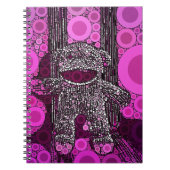 Funky Sock Monkey Circles Bubbles Pop Art Notitieboek (Voorkant)