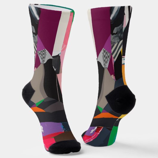 Funky sokken unisex Kleurrijke sokken Veelkleurige (Gebogen)