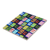 Funky-speelkaarten Poker Solitaire Spades Tegeltje (Zijkant)