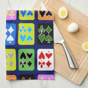 Funky-speelkaarten Poker Solitaire Spades Theedoek