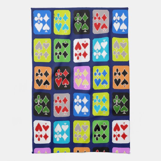 Funky-speelkaarten Poker Solitaire Spades Theedoek (Verticaal)