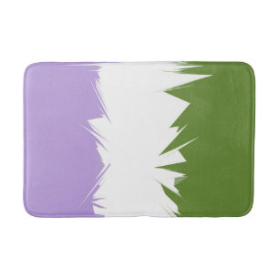 Funky Spiky ZigZag Abstract Genderqueer Pride Vlag Badmat
