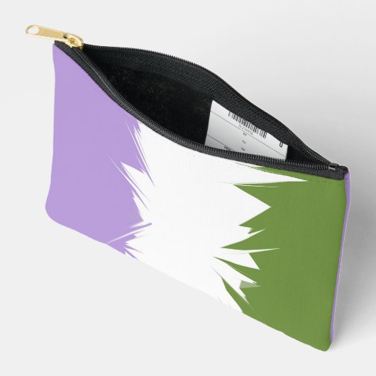 Funky Spiky ZigZag Abstract Genderqueer Pride Vlag Etui (Open)