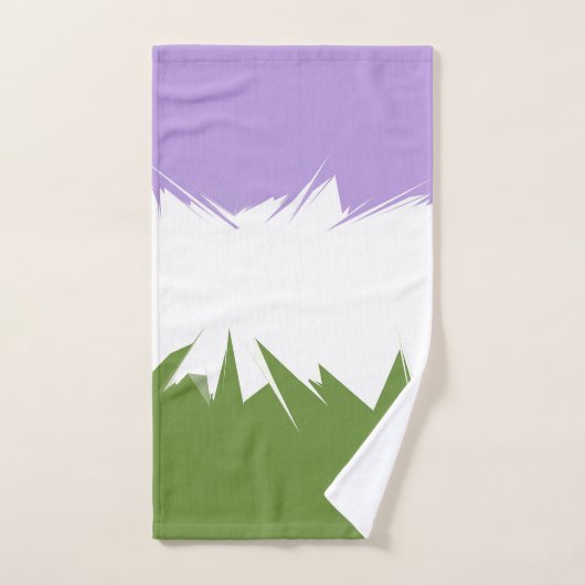 Funky Spiky ZigZag Abstract Genderqueer Pride Vlag Handdoek (Handdoek)