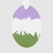 Funky Spiky ZigZag Abstract Genderqueer Pride Vlag Ornament (voorkant)