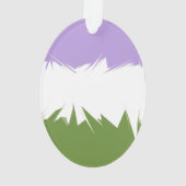 Funky Spiky ZigZag Abstract Genderqueer Pride Vlag Ornament (achterkant)