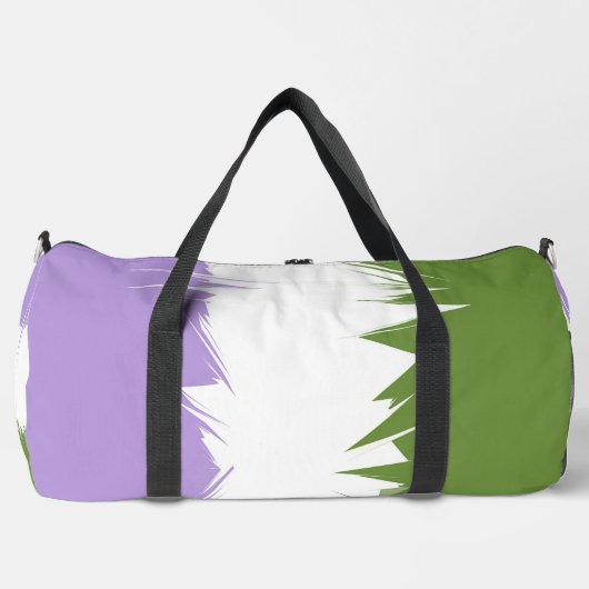 Funky Spiky ZigZag Abstract Genderqueer Pride Vlag Plunjezak (Voorkant)