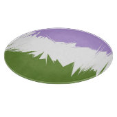 Funky Spiky ZigZag Abstract Genderqueer Pride Vlag Snijplank (Hoek)
