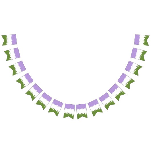 Funky Spiky ZigZag Abstract Genderqueer Pride Vlag Vlaggetjes (Alle)