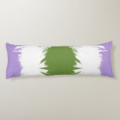 Funky Spiky ZigZag Abstracte Genderqueer Pride Fla Lichaamskussen (Achterkant)