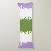 Funky Spiky ZigZag Abstracte Genderqueer Pride Fla Lichaamskussen (Voorkant Verticaal)