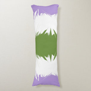Funky Spiky ZigZag Abstracte Genderqueer Pride Fla Lichaamskussen