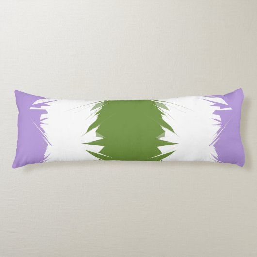 Funky Spiky ZigZag Abstracte Genderqueer Pride Fla Lichaamskussen (Voorkant)