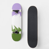 Funky Spiky ZigZag Abstracte Genderqueer Pride Fla Persoonlijk Skateboard (Voorkant)