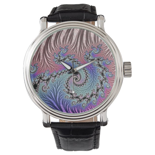 Funky Spiraal Fractal Horloge (Voorkant)