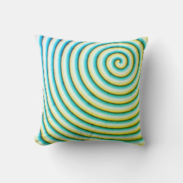Funky Spiraal Visuele Illusie Krul Energie Kussen