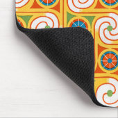 Funky Spiral 1970s Retro Mode Swirl Muismat (Hoek)