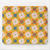 Funky Spiral 1970s Retro Mode Swirl Muismat (Voorkant)
