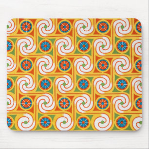Funky Spiral 1970s Retro Mode Swirl Muismat