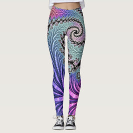 Funky Spiral Fractal Leggings