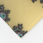 Funky Spiral Pastel Rainbow Fractal Fleece Deken (Hoek)