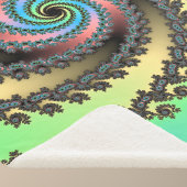 Funky Spiral Pastel Rainbow Fractal Sherpa Deken