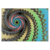 Funky Spiral Pastel Rainbow Fractal Snijplank (Voorkant)