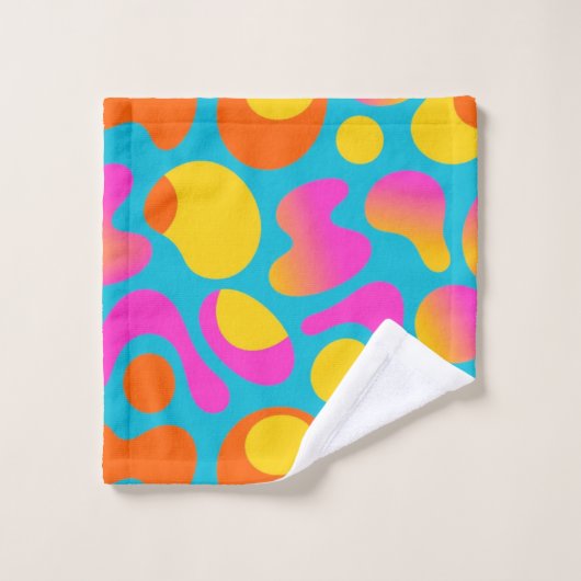 Funky Splash – Boogie Abstract Retro Towel Bad Handdoek (Wasdoekje)