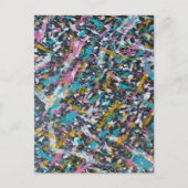 Funky Splatter Art over Black Briefkaart (Voorkant)